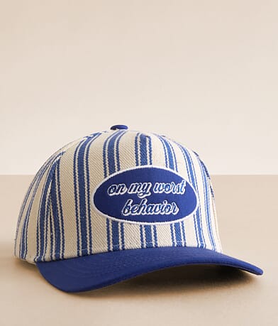 The Happiest On My Worst Behavior Baseball Hat front view