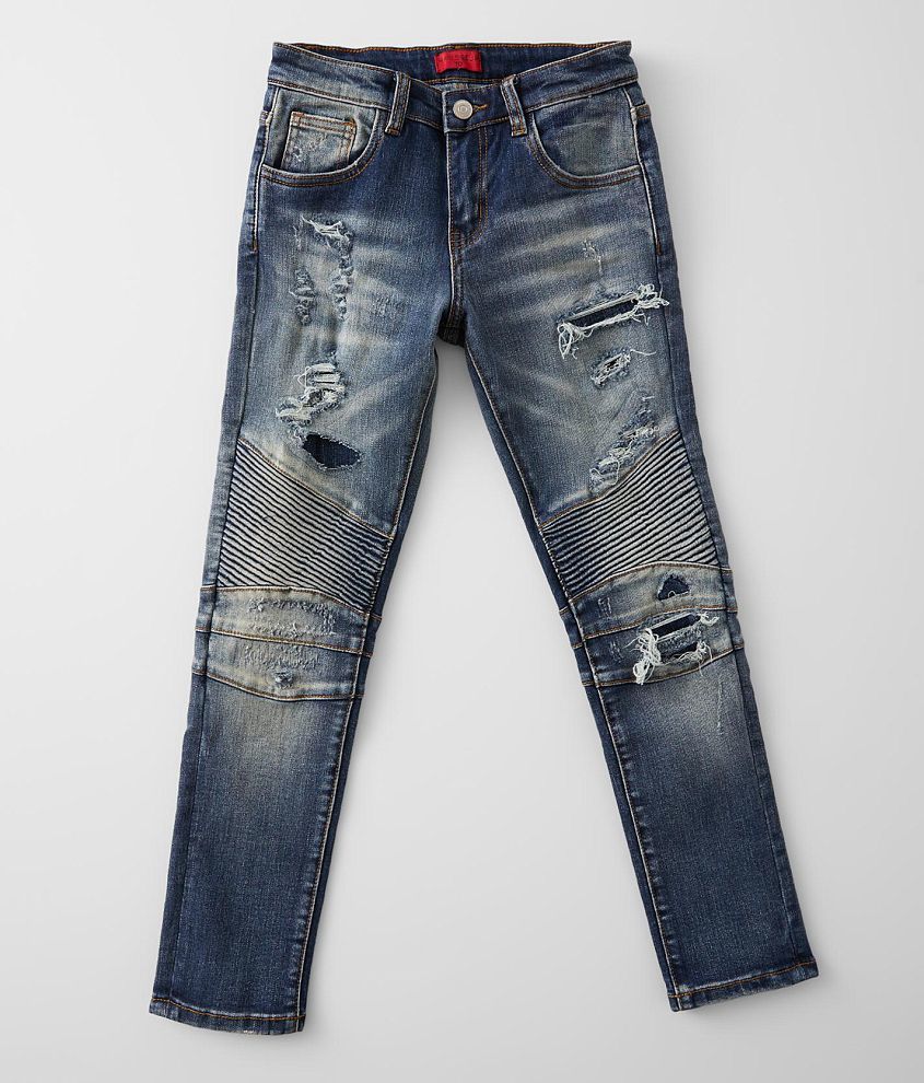 Boys - Haus of JR Gage Moto Taper Stretch Jean front view