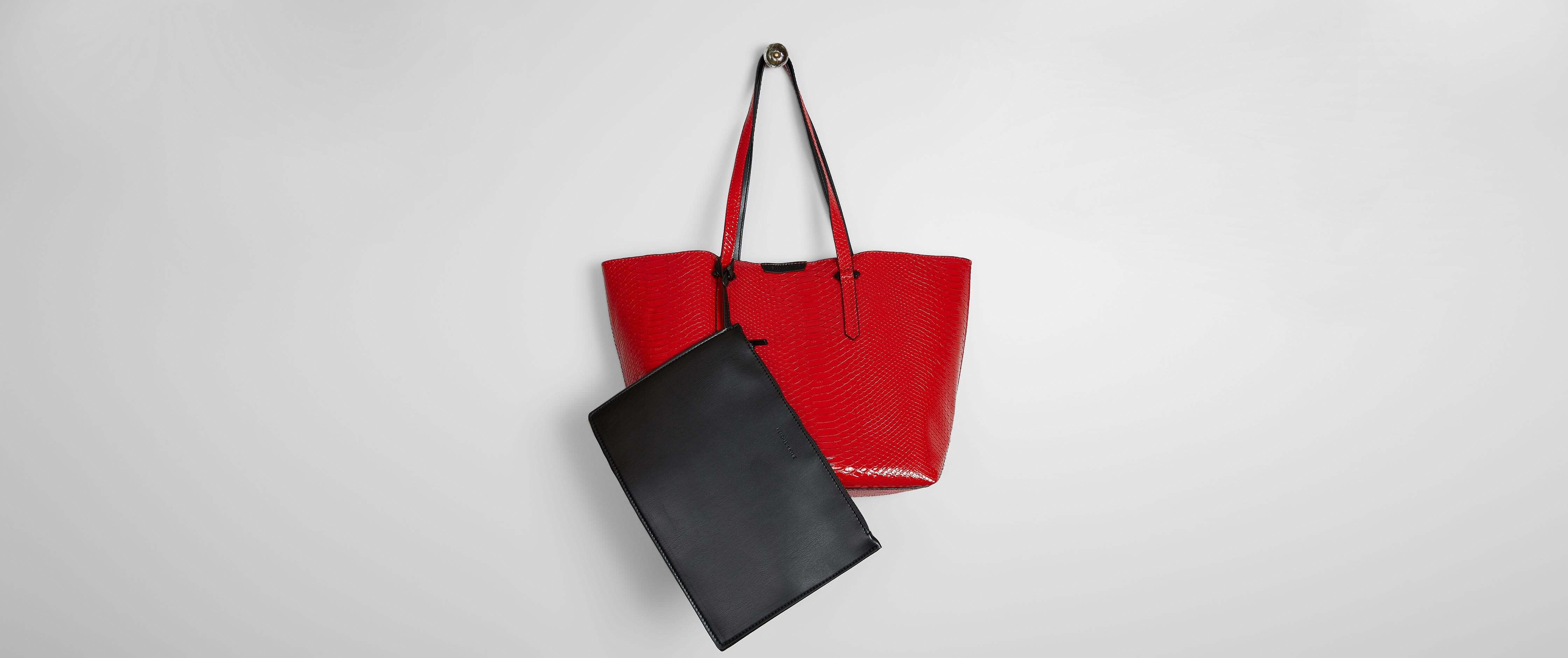 KENDALL KYLIE Izzy Snake Tote Women's Bags Wallets in Red