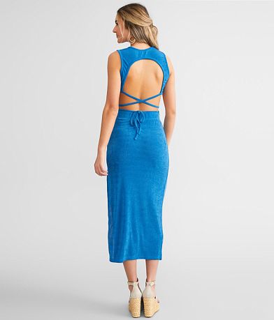 b SYDNEY High Neck Cut-Out Maxi Dress BACK