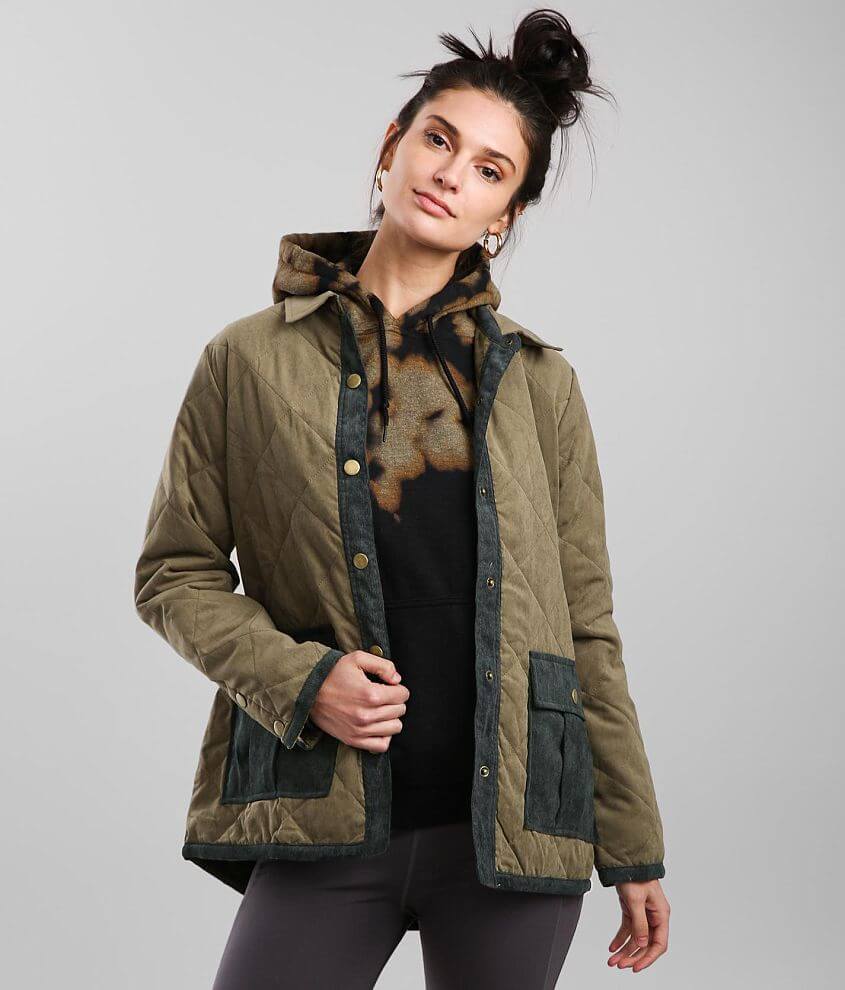 Hem & Thread Quilted Shacket - Women's Coats/Jackets in Olive | Buckle