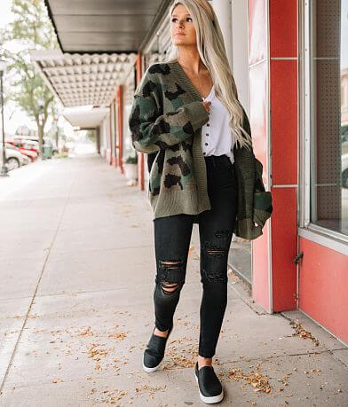 Hem &amp; Thread Camo Cardigan Sweater MISC_DETAIL_1
