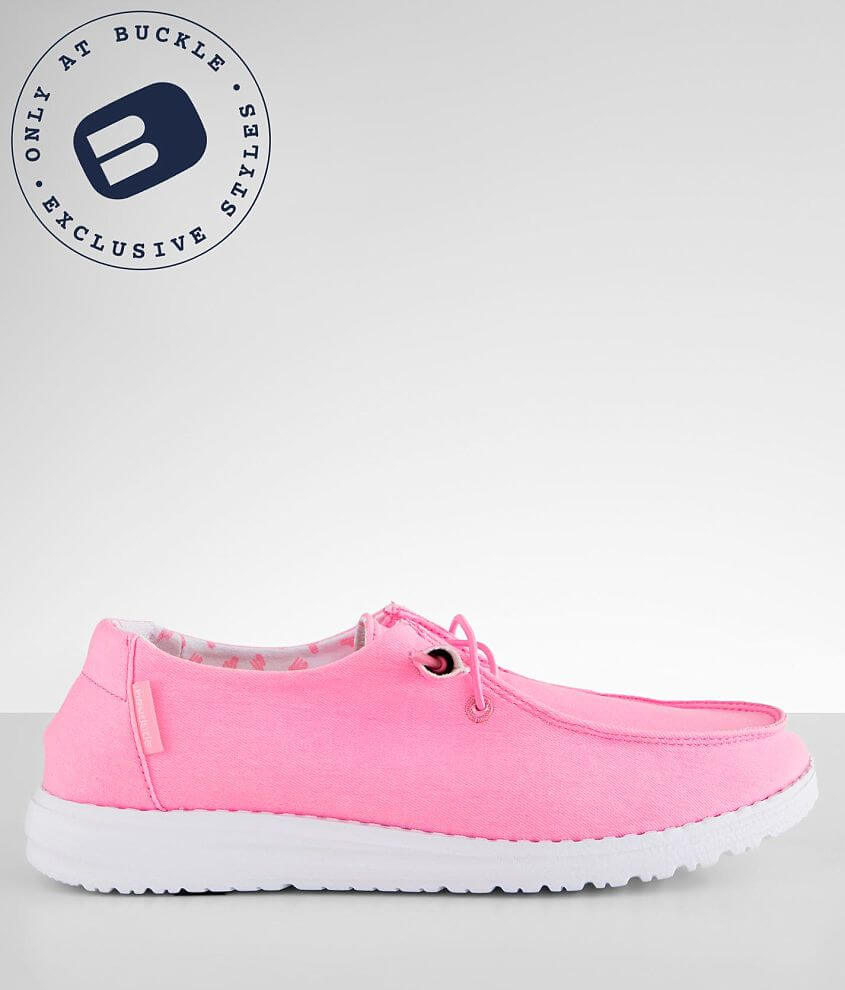 Hey Dude Wendy Stretch Shoe Women s Shoes in Pink Buckle