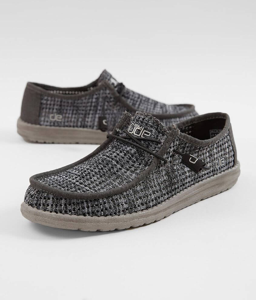 Hey Dude Wally Sox Shoe - Men's Shoes in Black Grey | Buckle