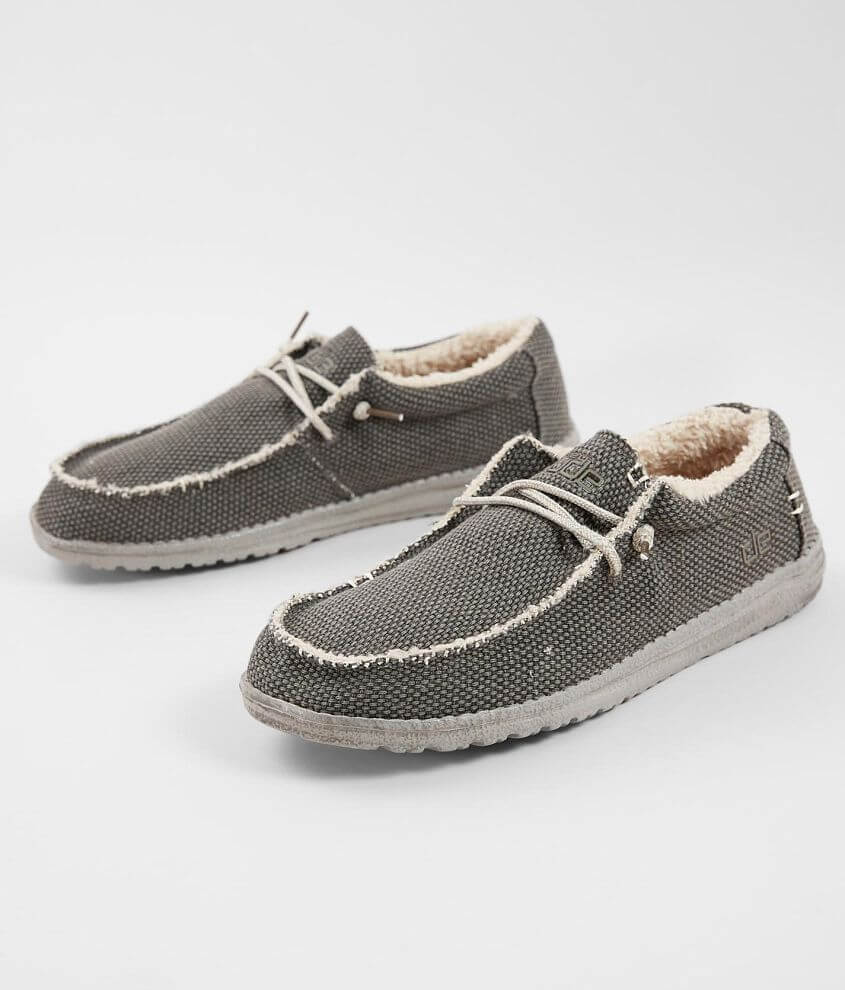 Hey Dude Wally B Chalet Shoe Men's Shoes in Black Buckle