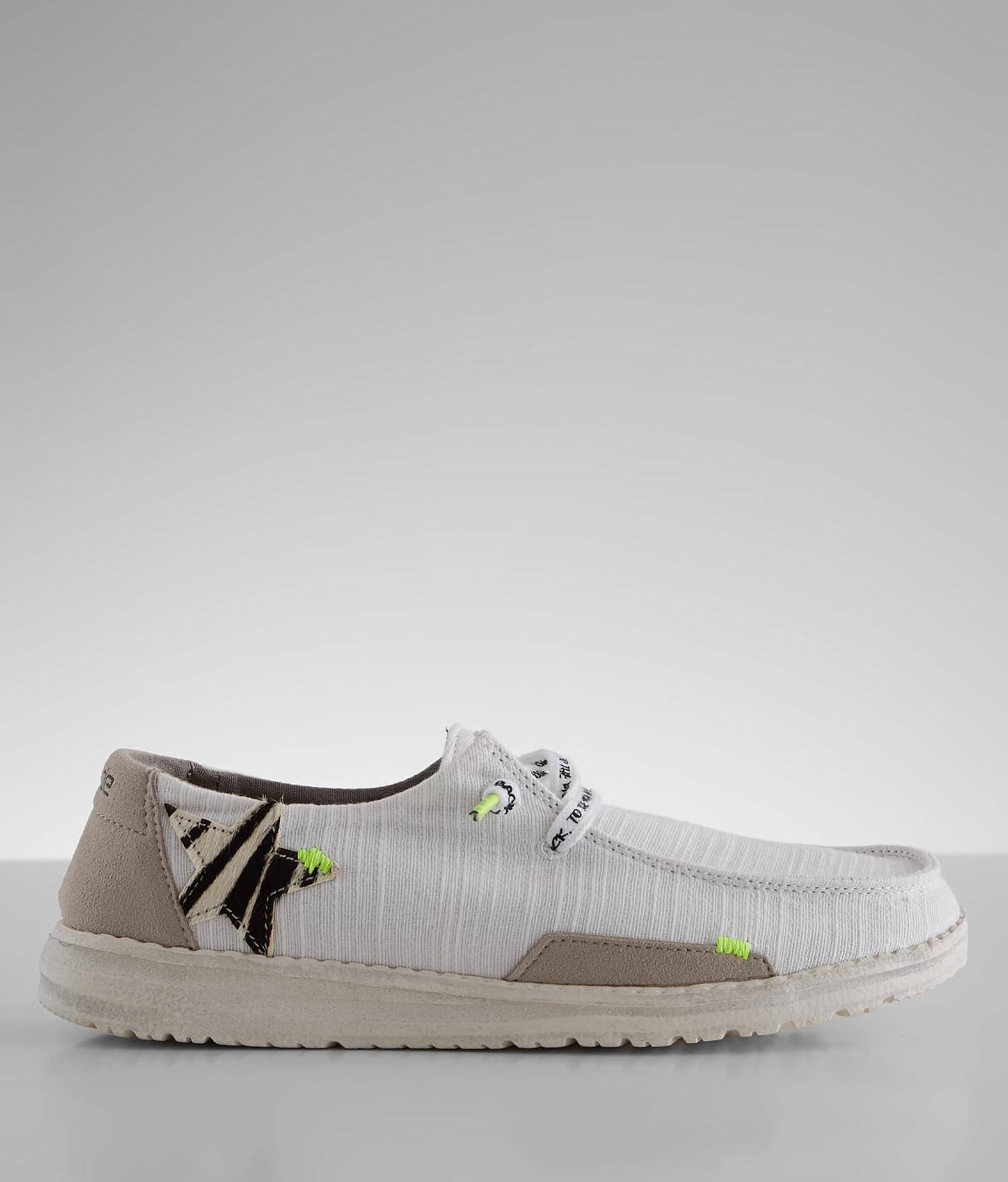 Hey Dude Wendy Star Shoe Women S Shoes In White Buckle
