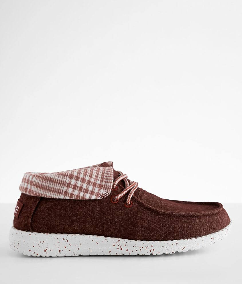 Hey Dude Britt Shoe - Women's Shoes in Houndstooth Burgundy