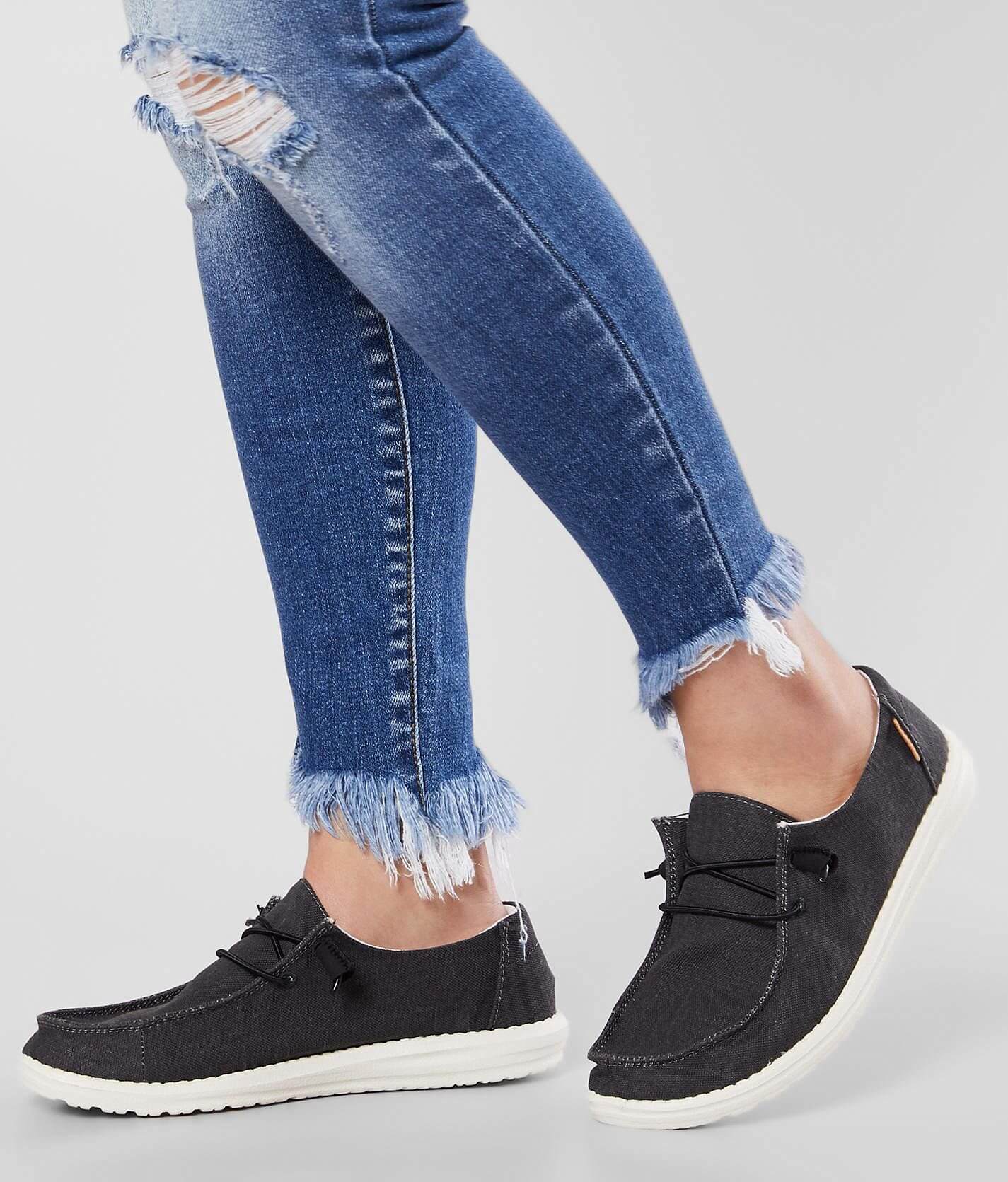 Hey Dude Hey Dude Women's Wendy Chambray Shoes - Off Black $ 54.99