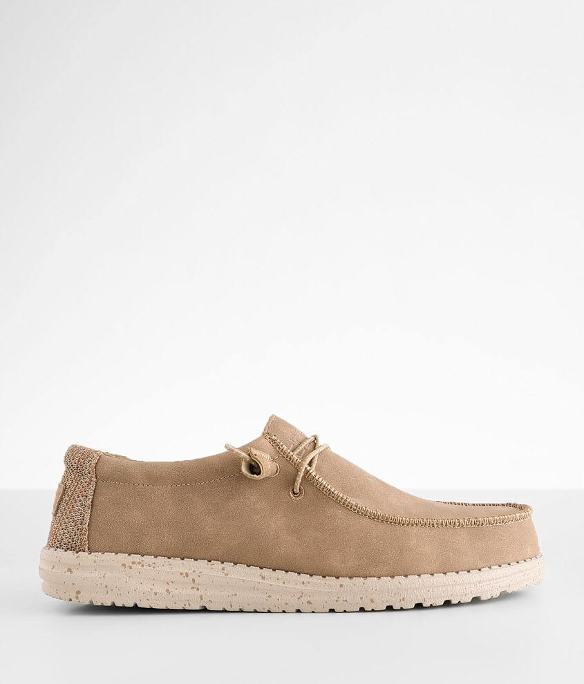 Hey Dude Wally Suede Men's Nut Shoes - Free Delivery at