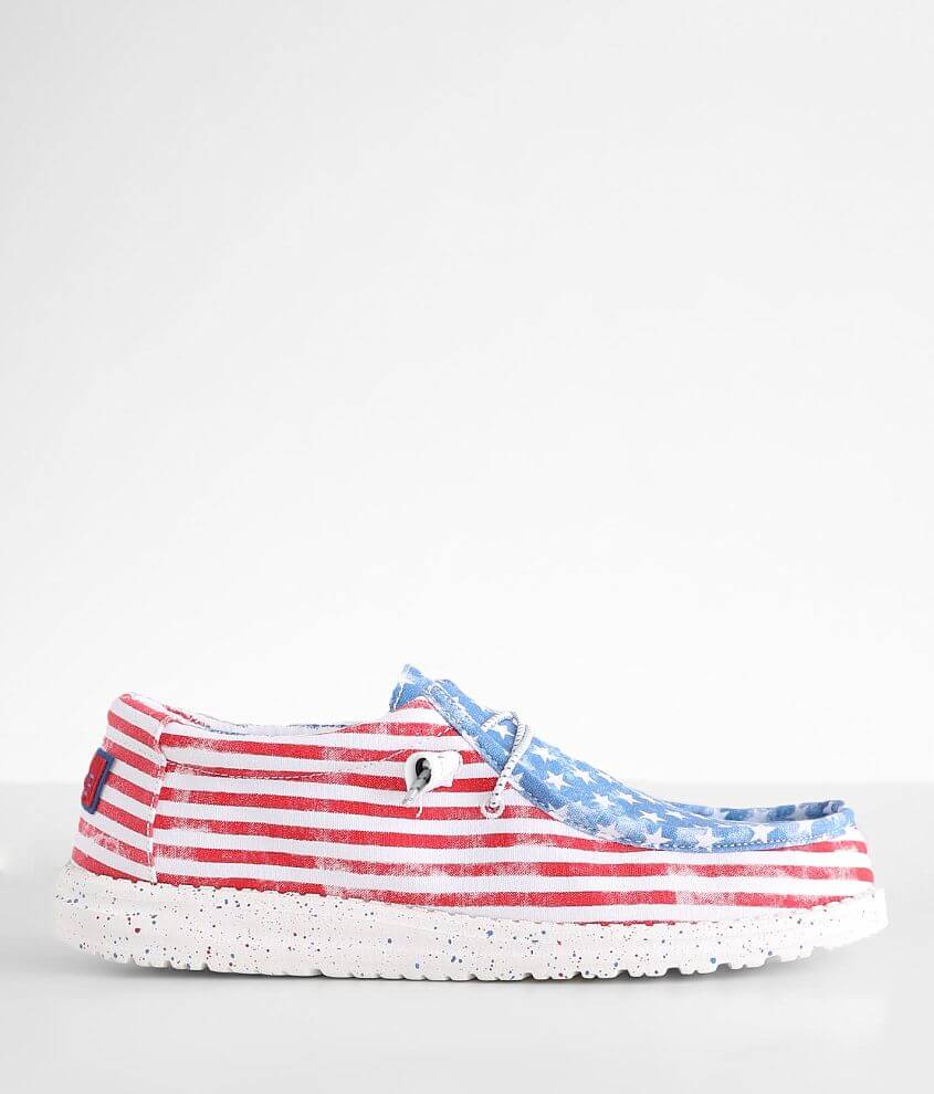 Hey Dude Wally Shoe - Men's Shoes in Stars N Stripes | Buckle