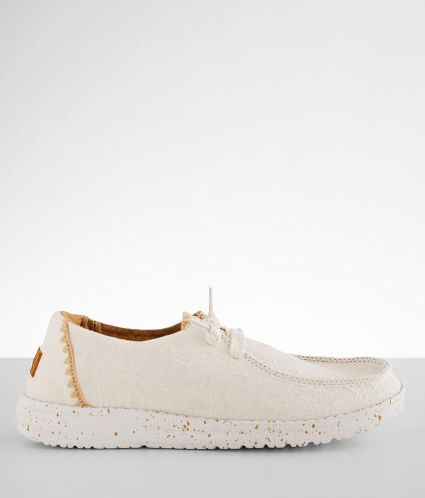 Hey Dude Wendy Crochet Trim Shoe - Women's Shoes in Ivory