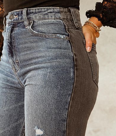 HIDDEN Zoey Pieced Mom Jean front view