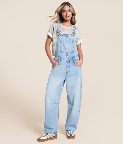 HIDDEN Dylan Barrel Denim Overalls front view