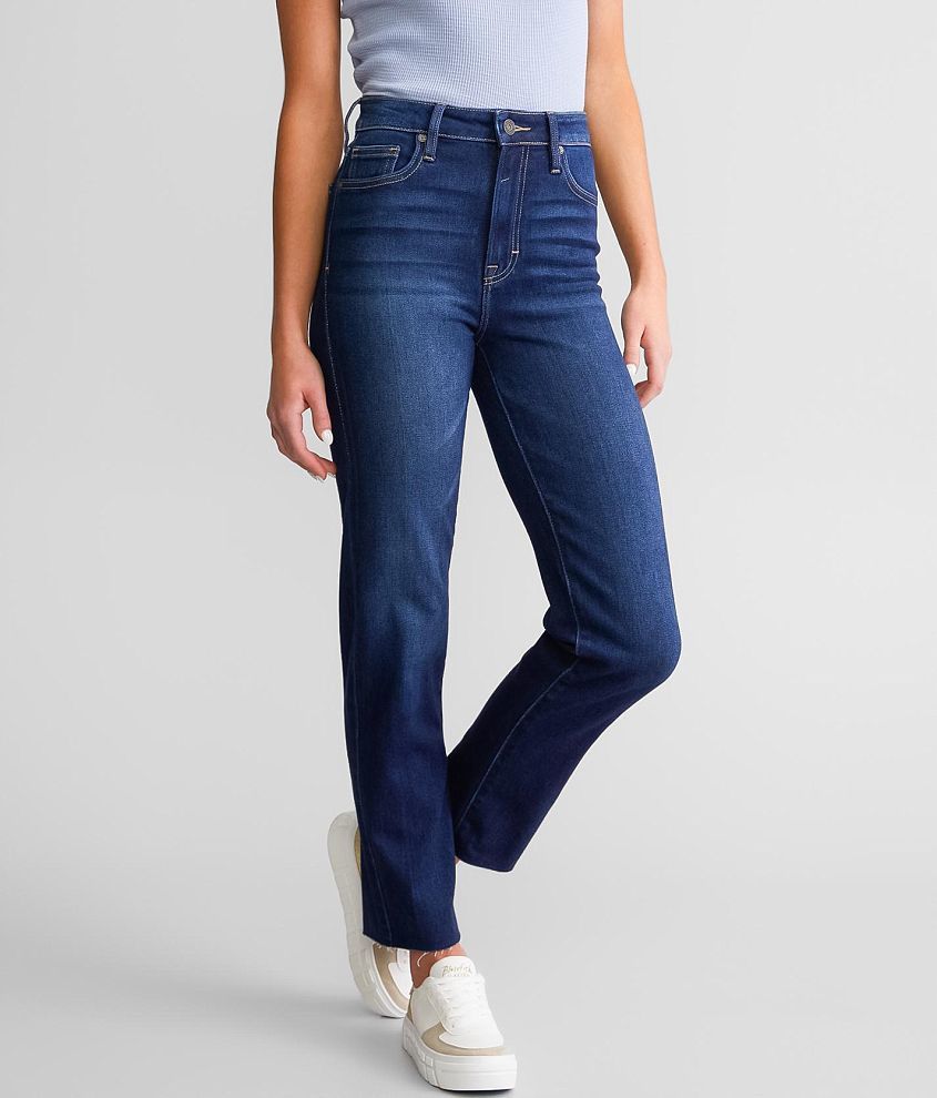 HIDDEN Tracey High Rise Cropped Straight Stretch Jean front view