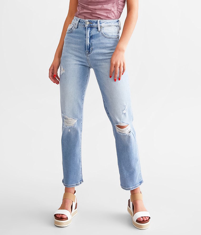 HIDDEN Tracey Cropped Straight Stretch Jean front view