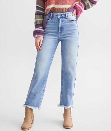 HIDDEN Tracey Cropped Wide Leg Jean front view