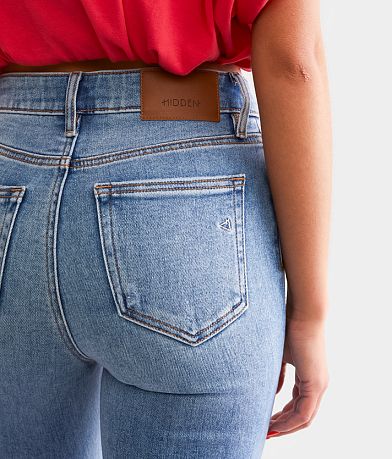 HIDDEN Tracey Cropped Straight Jean back pocket view