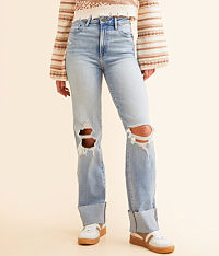 Ella Classic Straight Stretch Cuffed Jean