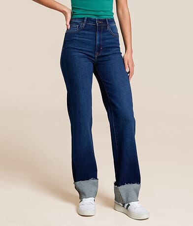 HIDDEN Ella Classic Straight Stretch Cuffed Jean front view