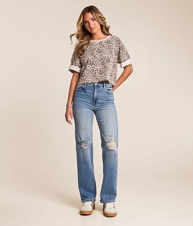 HIDDEN Ella Classic Straight Stretch Jean front view