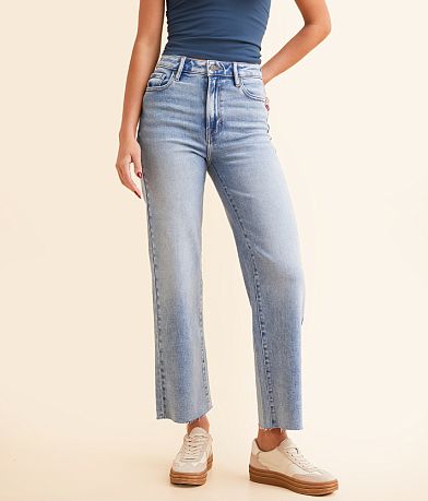 HIDDEN Ella Cropped Straight Stretch Jean front view