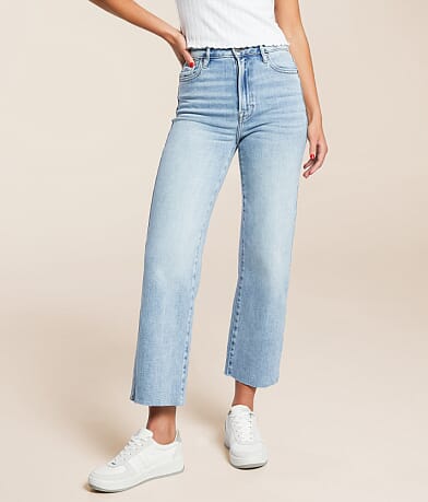 HIDDEN Ella Cropped Straight Stretch Jean front view