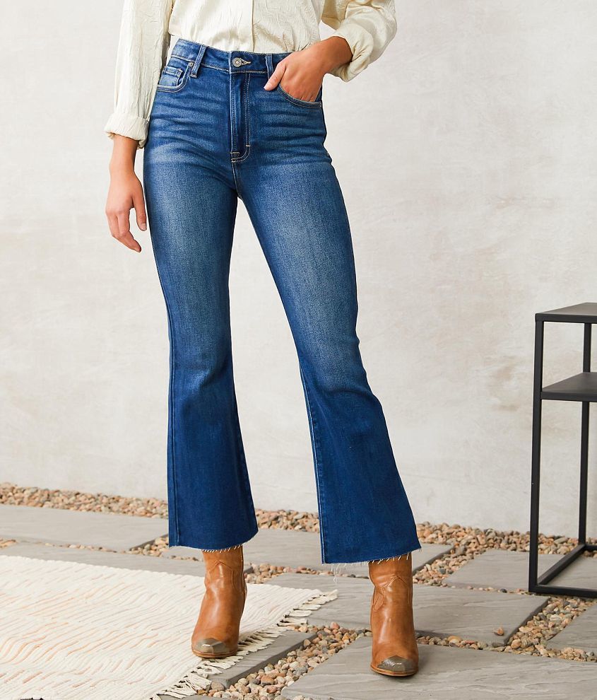 Crop flared jeans