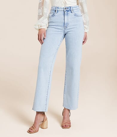 HIDDEN Ella Cropped Straight Stretch Jean front view
