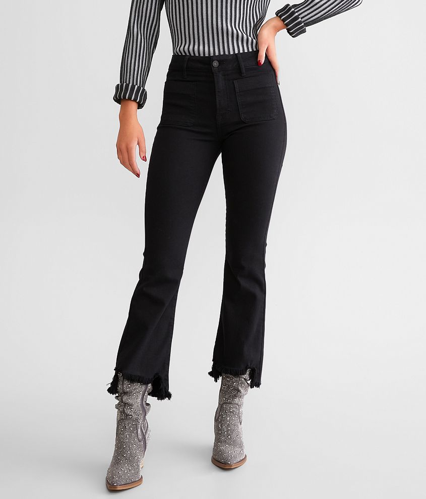 HIDDEN Happi Cropped Flare Stretch Jean - Women's Jeans in Black