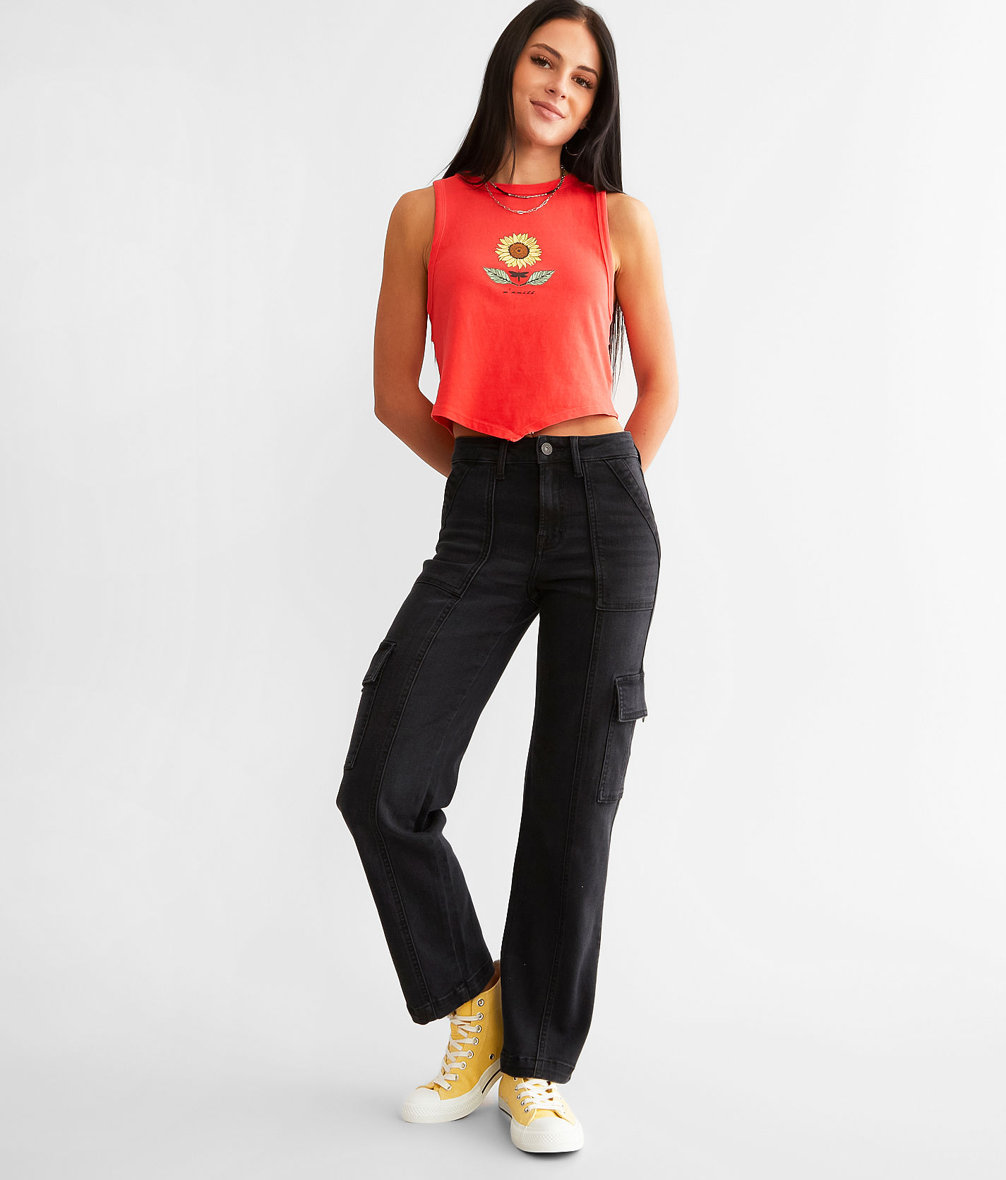 Women's straight hot sale cargo pants