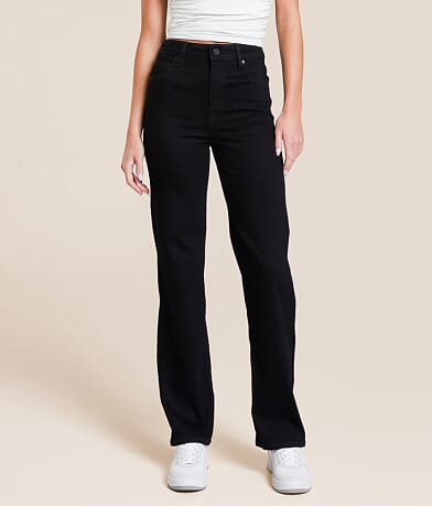 HIDDEN Tracey Cropped Straight Stretch Jean front view