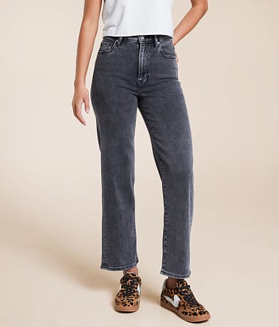 HIDDEN Ella Cropped Classic Straight Stretch Jean front view