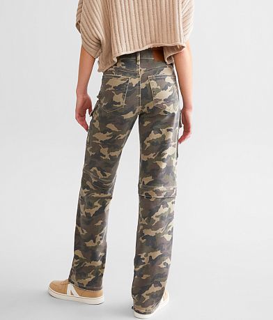 HIDDEN Tracey Camo Cargo Straight Stretch Jean BACK