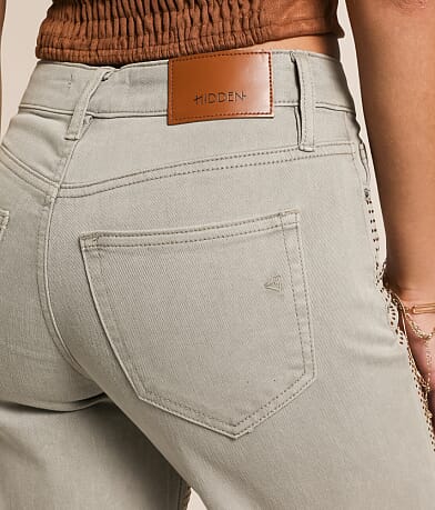 HIDDEN Rhinestone Logan Dad Stretch Jean - Women's Jeans in Gravel ...