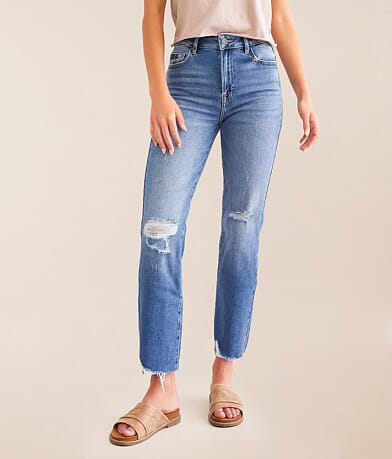 HIDDEN Tracey Cropped Straight Jean front view