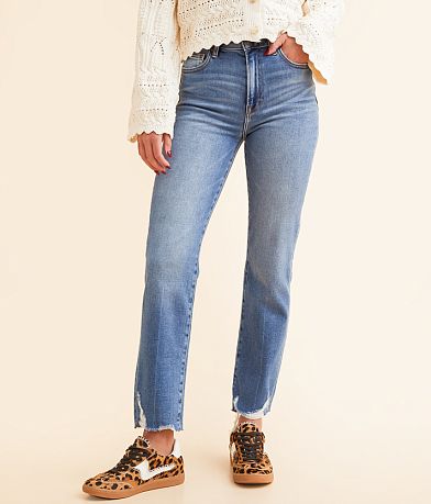 HIDDEN Tracey Cropped Straight Stretch Jean front view