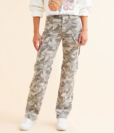 HIDDEN Ella Camo Classic Straight Cargo Pant front view