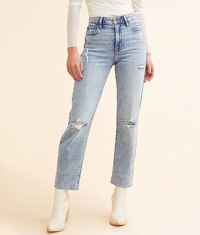 HIDDEN Tracey Cropped Straight Stretch Jean front view