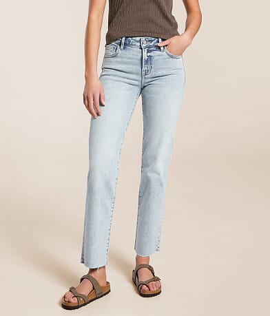 HIDDEN Chloe Cropped Straight Stretch Jean front view