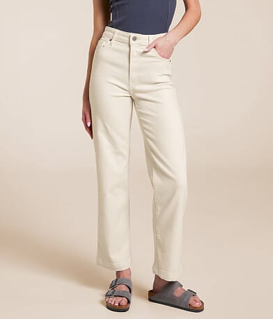 HIDDEN Ella Cropped Straight Stretch Jean front view