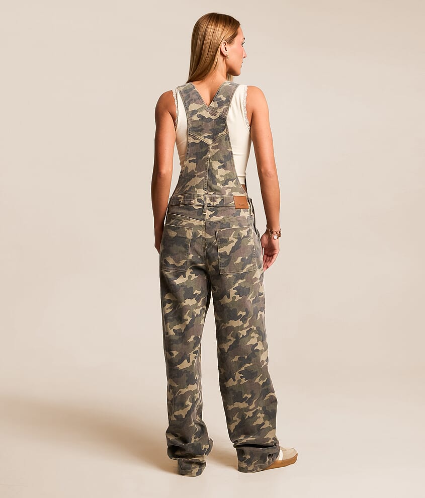 Dylan Camo Baggy Denim Stretch Overalls - thumbnail 4