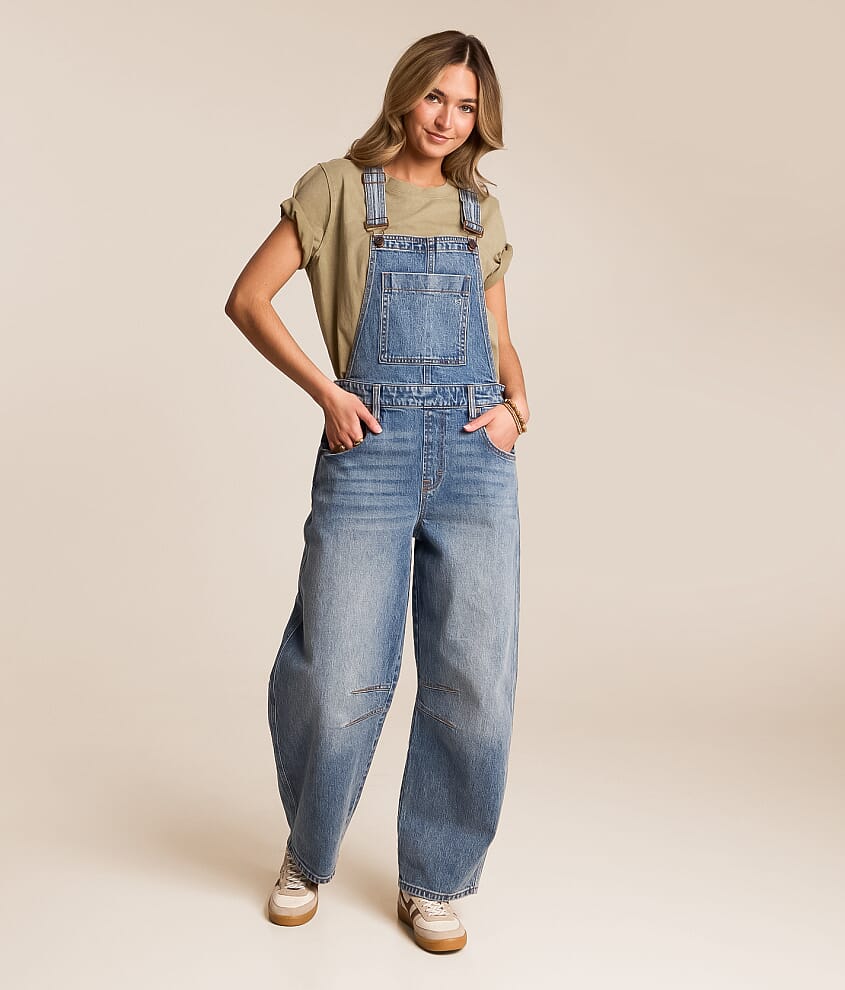 Dylan Barrel Denim Stretch Overalls