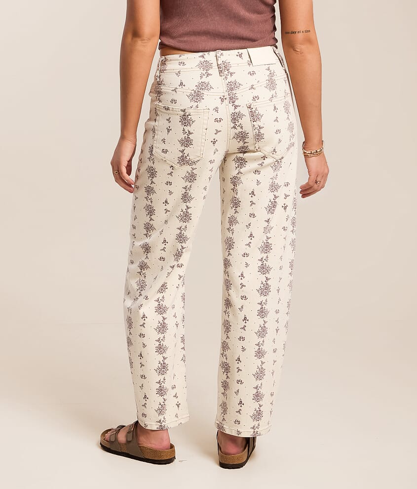 Sloane Floral Barrel Stretch Jean - thumbnail 4