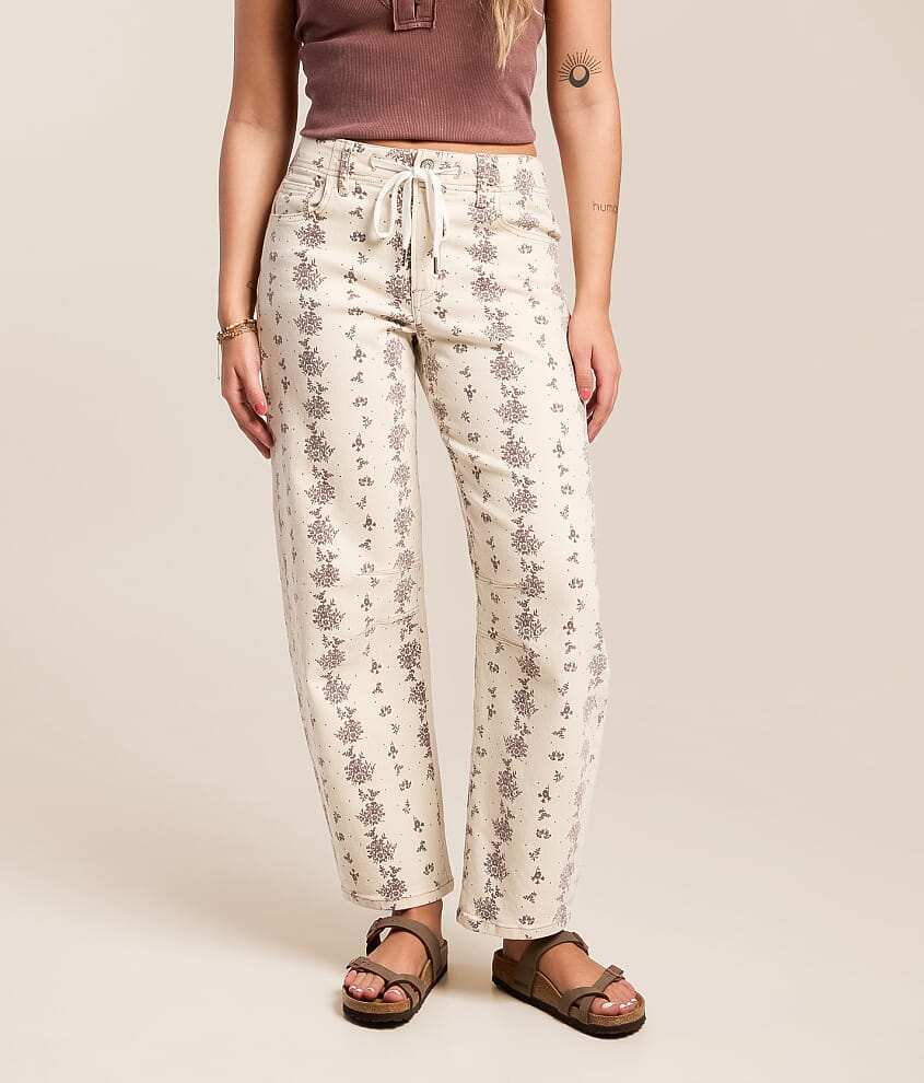 Sloane Floral Barrel Stretch Jean - thumbnail 2