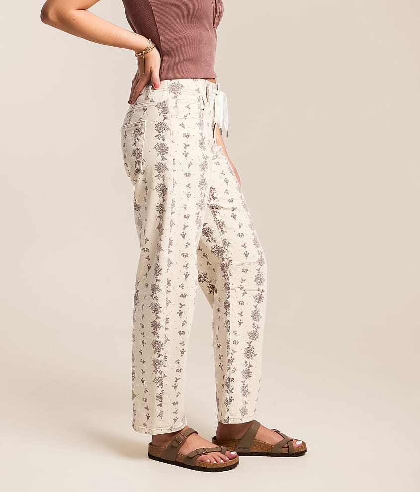 Sloane Floral Barrel Stretch Jean - thumbnail 3