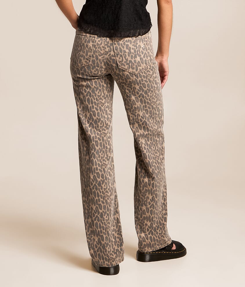 Sloane Cheetah Classic Straight Stretch Jean