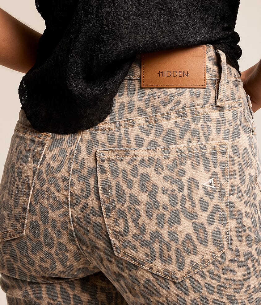 Sloane Cheetah Classic Straight Stretch Jean
