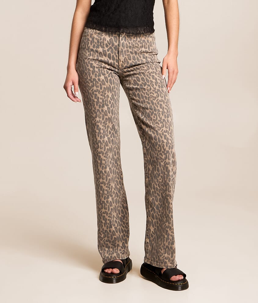 Sloane Cheetah Classic Straight Stretch Jean - thumbnail 2