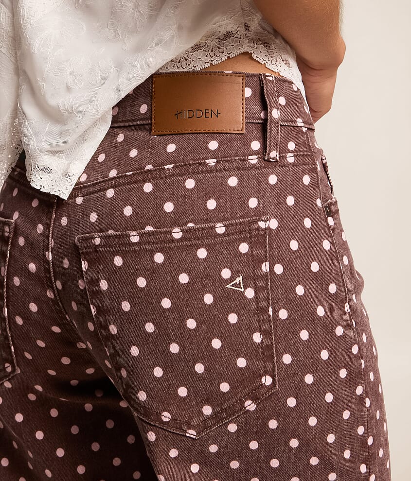 Sloane Polka Dot Barrel Stretch Jean