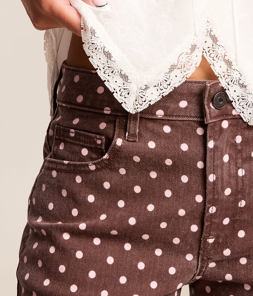 Sloane Polka Dot Barrel Stretch Jean